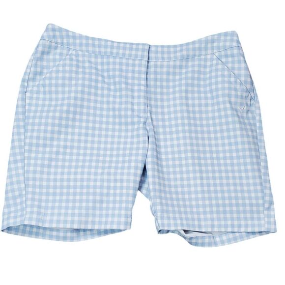 Callaway Blue & White Checked Golfs Shorts - Picture 1 of 7